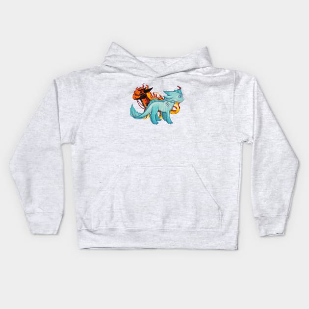 water and fire fury's dragons Kids Hoodie by dragonlord19